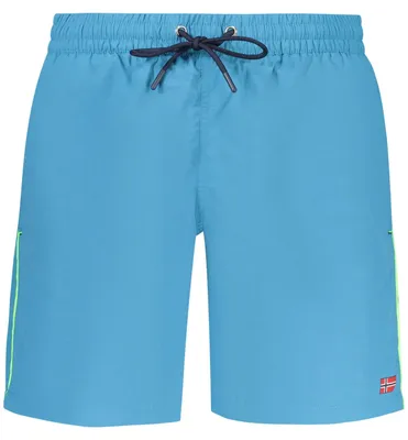 Produktbild von Stilvolle blaue Badehose mit Taschen & Kontrastdetails für Herren