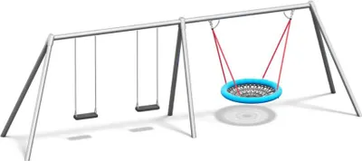Produktbild von Playparc Schaukelanlage mit Vogelnest "Metall", Aufhängehöhe 200 cm