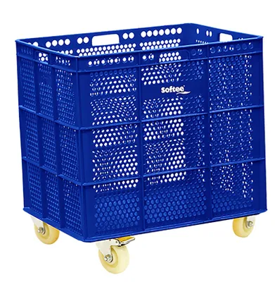 Image de PanierPolyuréthaneAvec Roues Inox Azul - 1
