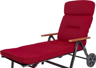 Produktbild von Auflage Rollliege Alicante 2313 extrabreit rot 200x65x9cm wasserabweisend lichtecht Olefin KETTtex