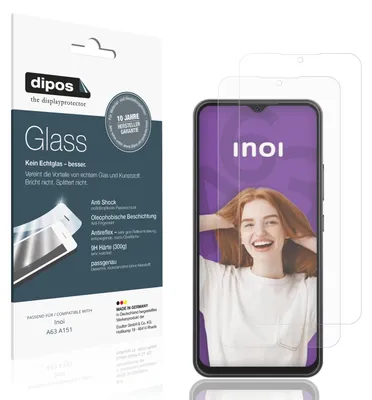 Image de 2x Protection ecrán pour Inoi A63 A151 mat Verre souple Film Protecteur 9H dipos
