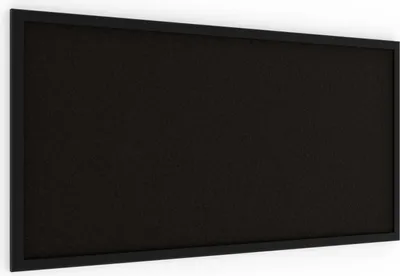 Produktbild von Pinnwand, Korktafel in Schwarz, 80x40 cm, Holzrahmen - Schwarz lackiert