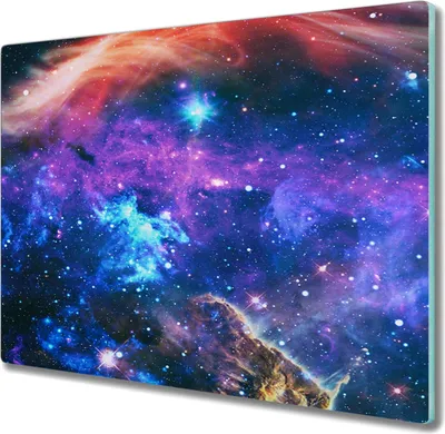 Produktbild von Coloray Hackbrett Herdabdeckplatte 60x52 cm Küchenbrett Kochplattenabdeckung Schneidebrett - Stern am Nachthimmel
