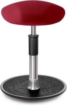 Produktbild von Sitz- Stehhocker Free Regular Triangel Gestrick Dunkelrot Chrom /schwarz.