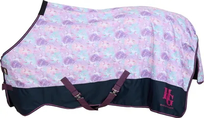 Image de Couverture d'extérieur HorseGuard HG Josh Unicorn 600D 0 g, couleur lavande avec motif licorne, taille (cm) : 115 cm