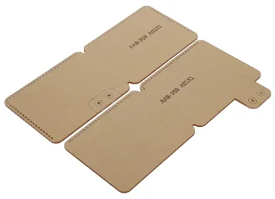 Produktbild von 2 Stück Acryl-Kartenvorlage, klar und transparent, Leder, handgefertigt, Bastel-Set, DIY-Werkzeug, AAB359