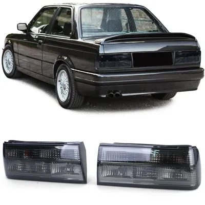 Rückleuchten Heckleuchten SET in schwarz Smoke für BMW 3er E30 Facelift