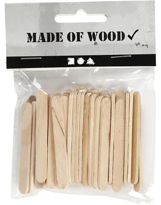 Produktbild von Eisstiele, L 5,5 cm, B 6 mm, Natur, 50Stk/ 1 Pck [HOB-563022]