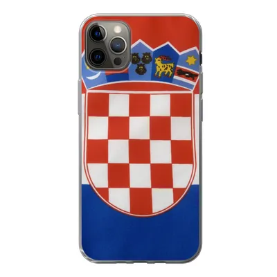 Produktbild von MuchoWow® Handyhülle Schutzhülle Hülle für iPhone 12 Pro Max Foto der kroatischen Flagge Silikon Softcase Handy Hülle - Hartschale