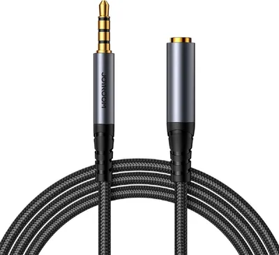 Produktbild von JoyRoom 3.5mm Jack AUX Verlängerungskabel - Schwarz KP31246
