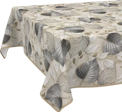 Produktbild von Tischdecke Vergangenheit Palladium Grau 160x100cm Band Wasserabweisend abwaschbar