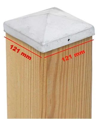 Immagine prodotto di Piramide di copertura Paalkap - Acciaio zincato, 121 x 121 mm
