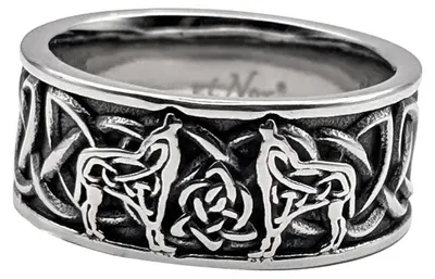Produktbild von Ring „Keltische Wölfe“ 59 (18.8 mm Ø)