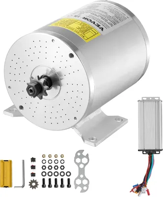 Image de VEVOR Kit de moteur électrique à courant continu sans balai 2000 W - 48 V 4300 tr/min 4,8 Nm Moteur électrique avec régulateur de vitesse amélioré, idéal pour les karts E-Bike Moto Scooter