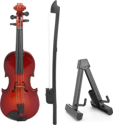 Immagine prodotto di 1/6 Violino Modello Miniatura Casa delle Bambole Accessorio Decorazione Ornamento Strumento Toy10cm