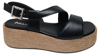 Image de Pollini SA16076G9ENAP000 Pollini Femme, en cuir nappa, couleur noire