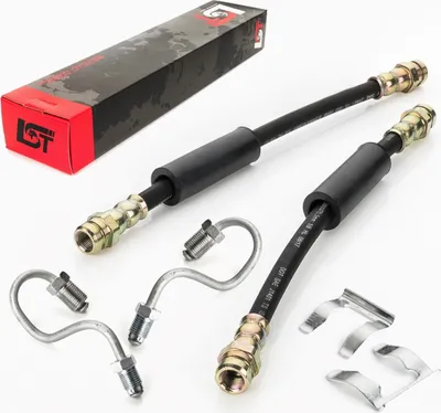 Produktbild von 2x Bremsschlauch Bremsleitung Bremsrohr Set hinten + Halteklammer für Audi TT 8J