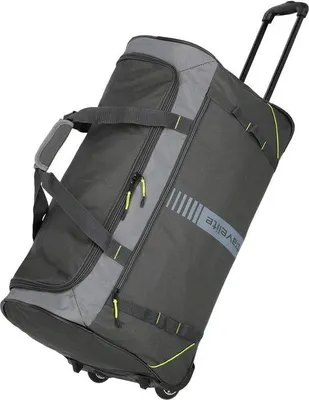Produktbild von Unyqoos® Reisetasche 71 cm – mit 2 Rollen, 86 L Fassungsvermögen, Polyester, anthrazit/zitronengelb, 36×71×35 cm, 2,4 kg, 1 Stück