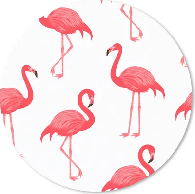 Produktbild von MuchoWow® Mauspad Mousepad Muster - Flamingo - Vogel 40x40 cm - Mousepads - Maus Mat - Pad - Mausunterlage - Schreibtisch Accessoires