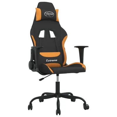 Produktbild von Gaming-Stuhl mit Massagefunktion Schwarz und Orange Stoff