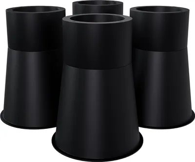 Produktbild von JOIEYOU 8 Stück Möbelerhöhung 10+15 cm Tischerhöhung Betterhöhung Tischbein Verlängerung Betterhöher Möbelerhöher Tischerhöher für Möbel Tisch Stuhl Sofa Schwarz, Quadrat