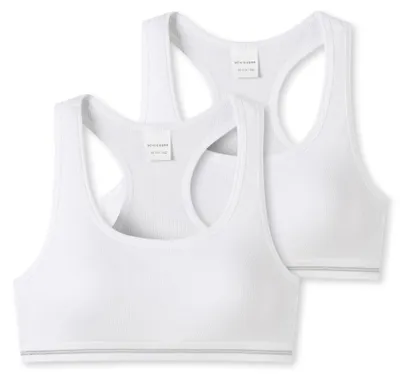 Immagine prodotto di SCHIESSER Bustier per ragazze, confezione da 2 - bianco - taglia 164