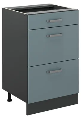 Obrázok produktu pre Kuchynská spodná skrinka Vicco R-Line Modrošedá/antracitová 50 cm bez pracovnej dosky, Model 69866