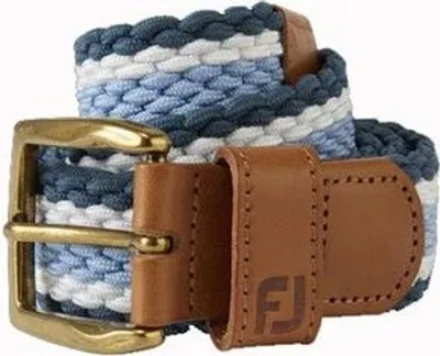 Obrázek produktu pro Footjoy pruhovaný pletený golfový opasek modrý