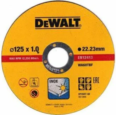 Obrázok produktu pre Kovový kotúč Dewalt 125X1,0Mm /10Ste. kovová krabica