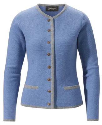 Productafbeelding van Trui CARO blauw-lichtgrijs, merk Stockerpoint, traditionele trui. Maat: 42