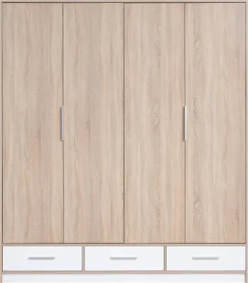 Produktbild von Furniture24 Kleiderschrank ISKO Falltürenschrank Schlafzimmerschrank Schrank 4-türig