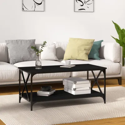 Obrázok produktu pre vidaXL Konferenčný stolík čierny 100x50x45 cm Materiál drevo a železo