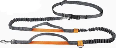 Produktbild von Freihändige Hundeleine, verstellbare elastische Joggingleine mit reflektierenden Nähten für Hunde bis 110 kg