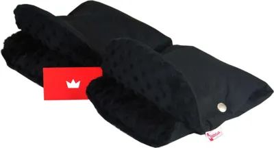 Produktbild von BABYLUX MUFF Handmuff Handwärmer Kinderwagen Buggy Handschuh 6. Schwarz + Minky