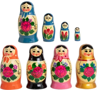 Produktbild von Matrjoschka Rossijanotschka 9 cm, verschiedene Motive Матрёшка