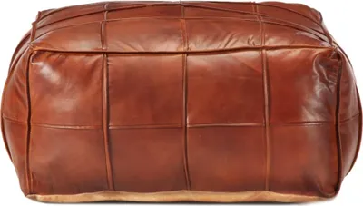 Obrázek produktu pro vidaXL Pouf Světle hnědá 60 x 60 x 30 cm Pravá kozí kůže