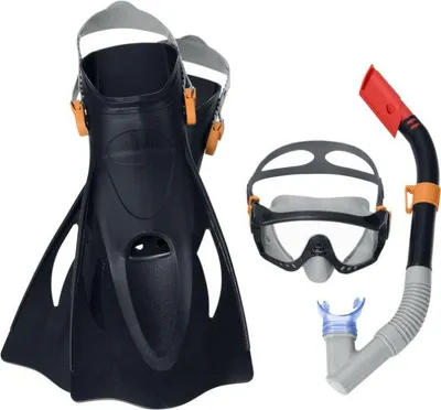 Produktbild von Tauchset Maske, Schnorchel, Flossen Schwarz Bestway 25020