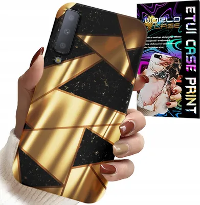 Produktbild von Hülle Für Samsung A7 2018 - Gold Elegantes Design + Hydrofolie