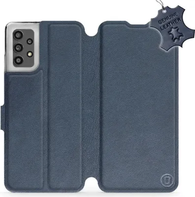 Produktbild von Echtleder Handyhülle für Galaxy A32 4G, Mobiwear Leather, Dunkelblau