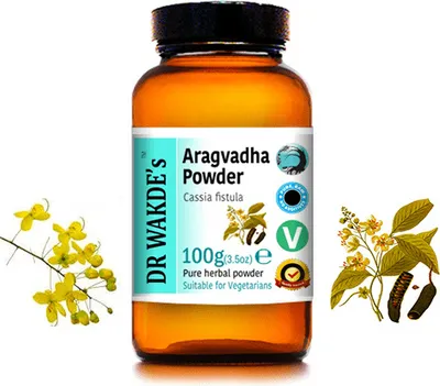 Produktbild von DR WAKDE'S Aragwadha Pulver (Cassia Fistula) - 100 g (3,5 Unzen) | Rein, Raw & Getrocknetes Pulver | Ayurveda-Kräuter | Vegan | Nichts hinzugefügt