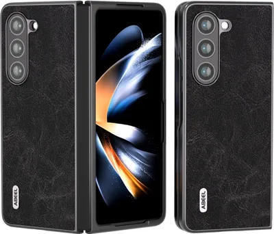 Produktbild von König Design Hülle kompatibel mit Kunstleder Handyhülle - Handy Case Schwarz