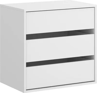 Produktbild von Kommode Dmuzz, Kommode für den Innenschrank, Kommode für Schlafzimmer mit 3 Schubladen, 60x40h60 cm, Weiß