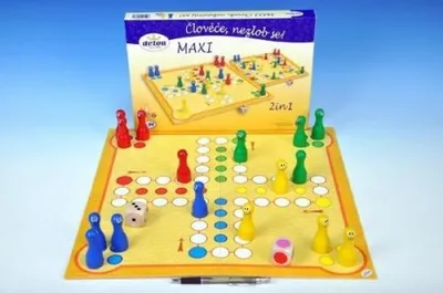 Obrázok produktu pre Človeče, nehnevaj sa maxi stolová hra 2v1 v krabici 33,5x23x3,5cm