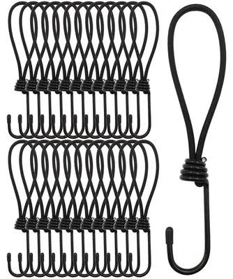 Produktbild von Spanngummis mit Haken 25 Stück 20 cm Schwarz Expander Planenspanner Gummispanner