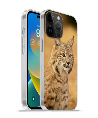 Produktbild von MuchoWow® Handyhülle Schutzhülle Hülle für Apple iPhone 14 Pro Max Luchs - Braun - Gras Silikon Softcase Handy Hülle - Hardcover