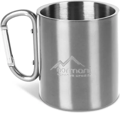 Produktbild von normani Edelstahl Tasse 330 ml mit Karabinerhaken