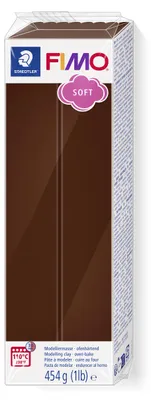 Produktbild von STAEDTLER FIMO soft 8021 ofenhärtende Modelliermasse Einzelprodukt, 454g, schokolade