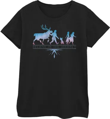 Produktbild von Disney - "Frozen 2 Believe In The Journey" T-Shirt für Damen BI48108 (XL) (Schwarz)