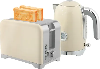 Produktbild von HOMCOM Wasserkocher Toaster Set, 2200 W, 1,7 L Wasserkocher, 2 Scheiben Toaster