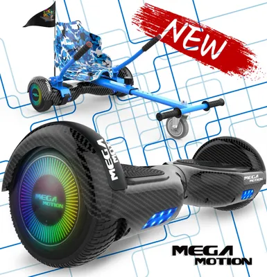 Produktbild von HoverBoard mit Sitz MegaMotion 6,5 Zoll Elektro Scooter Hoverboards Self Balance Scooter Segway E-Skateboard 350W*2 Motor mit Hoverkart für Kinder und Jugendliche